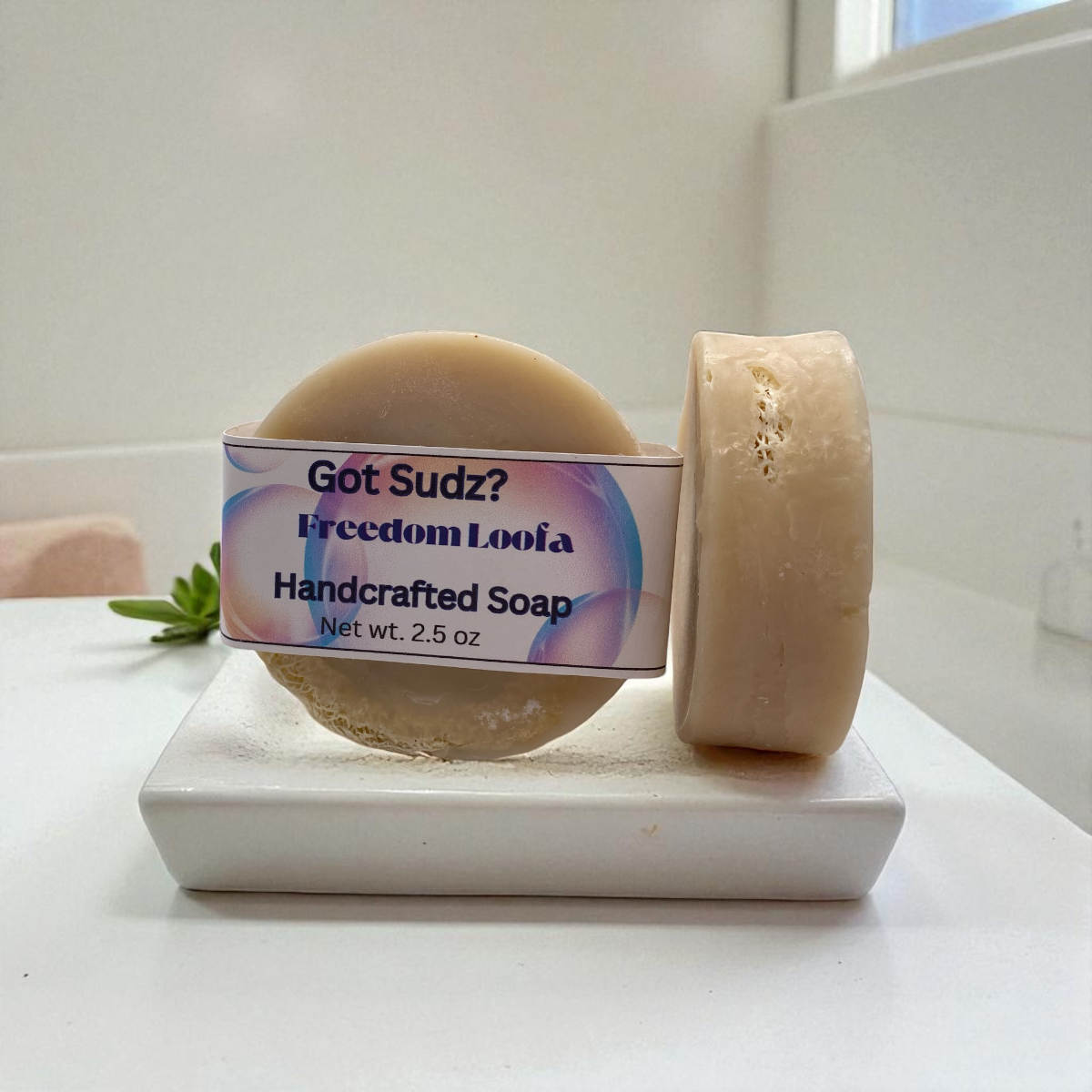 handmade Freedom Loofa soap