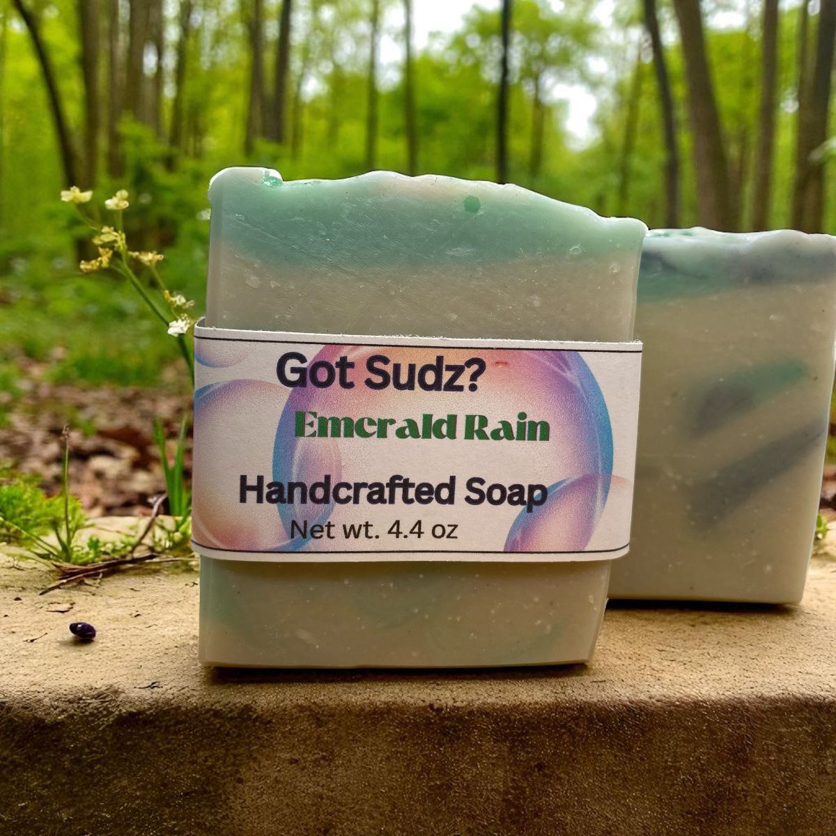 handmade Emerald Rain soap